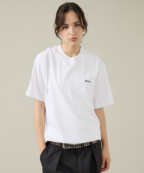 ABAHOUSE / アバハウス Tシャツ | 【Barbour/バブアー】 DALTON LOGO OS T-SHIRT/ダル(ホワイト)