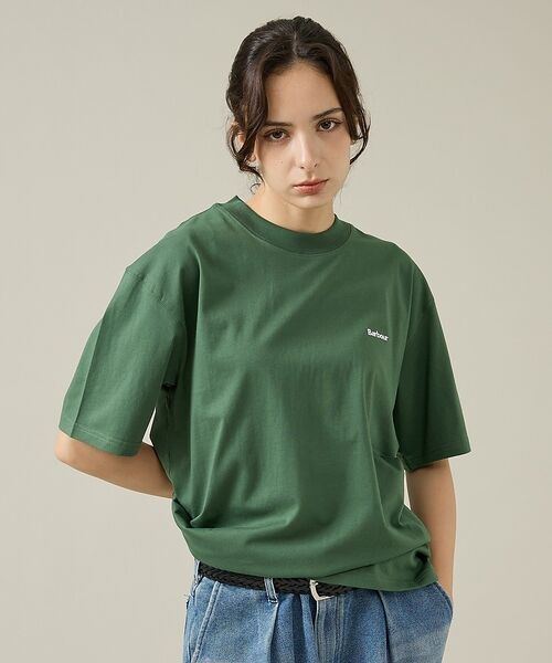 ABAHOUSE / アバハウス Tシャツ | 【Barbour/バブアー】 DALTON LOGO OS T-SHIRT/ダル(グリーン)