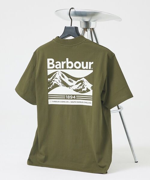 ABAHOUSE / アバハウス Tシャツ | 【Barbour / バブアー】 MTS1611 CAMBER T/ワンポイント（カーキ）