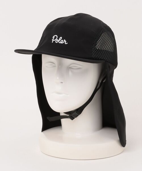 ABAHOUSE / アバハウス ハット | 【POLeR/ポーラー】SUNGUARD SURFCAP/サンガード付キャップ【（ブラック）
