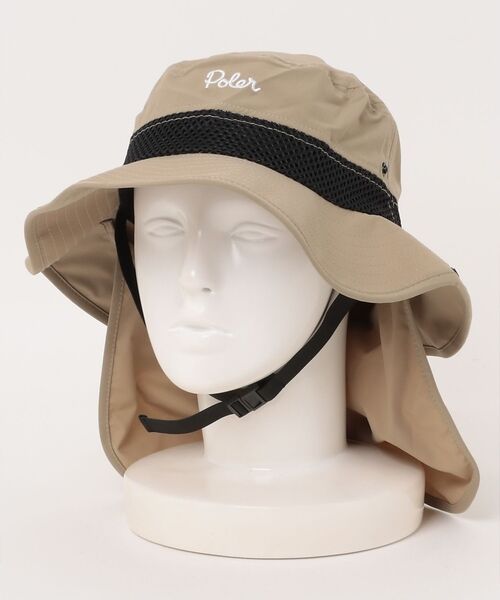 ABAHOUSE / アバハウス ハット | 【POLeR/ポーラー】SUNGUARD SURF HAT/サンガード付ハット（ベージュ）