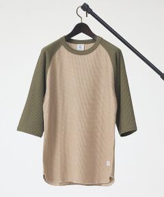 ABAHOUSE / アバハウス Tシャツ | 【JEMORGAN /ジェーイーモーガン 】ワッフルラグランスリーブ７分袖Tシャ