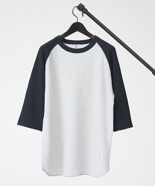 ABAHOUSE / アバハウス Tシャツ | 【JEMORGAN /ジェーイーモーガン 】ワッフルラグランスリーブ７分袖Tシャ（グレー系その他1）