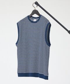 ABAHOUSE / アバハウス Tシャツ | 【JEMORGAN/ジェーイーモーガン】ワッフルボーダーベスト/ユニセックス/J