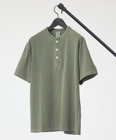 ABAHOUSE / アバハウス Tシャツ | 【JEMORGAN / ジェーイーモーガン】ピグメント半袖ヘンリーネックtシャツ