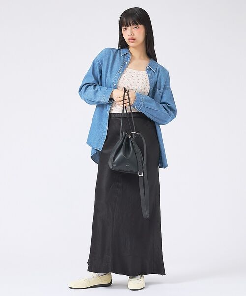 ABAHOUSE / アバハウス ショルダーバッグ | 【YArKA/ヤーカ】real leather knit embroidery | 詳細1