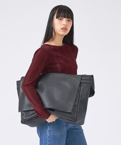 ABAHOUSE / アバハウス ショルダーバッグ | 【YArKA /ヤーカ】real lether Huge messenger b