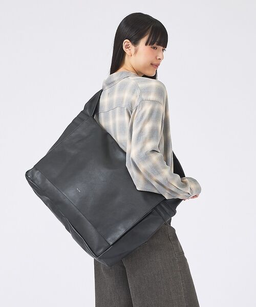ABAHOUSE / アバハウス ショルダーバッグ | 【YArKA /ヤーカ】real lether Huge messenger b | 詳細5