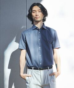 ABAHOUSE / アバハウス シャツ・ブラウス | 【ON/OFF兼用】シルキー マイクロカノコ 半袖シャツ