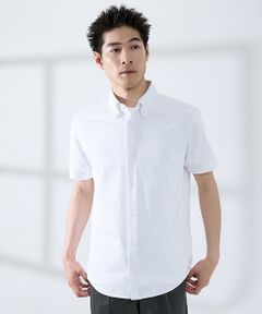 ABAHOUSE / アバハウス シャツ・ブラウス | 【WEB限定】シルキー マイクロカノコ ボタンダウン 半袖シャツ