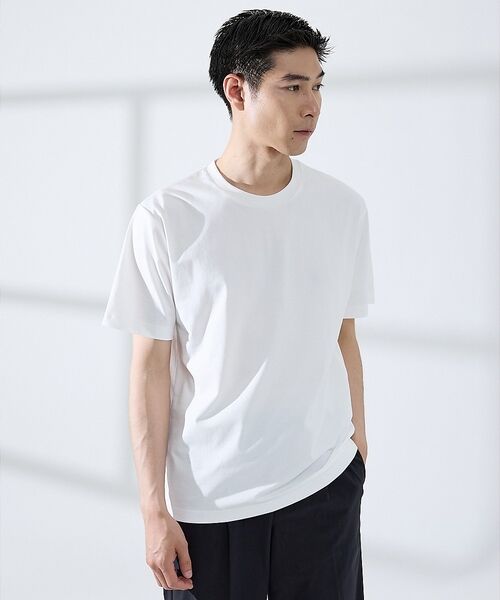 ABAHOUSE / アバハウス Tシャツ | 【SMART CLOSET】シルケット天竺 クルーネック 半袖Tシャツ / 接触 | 詳細3