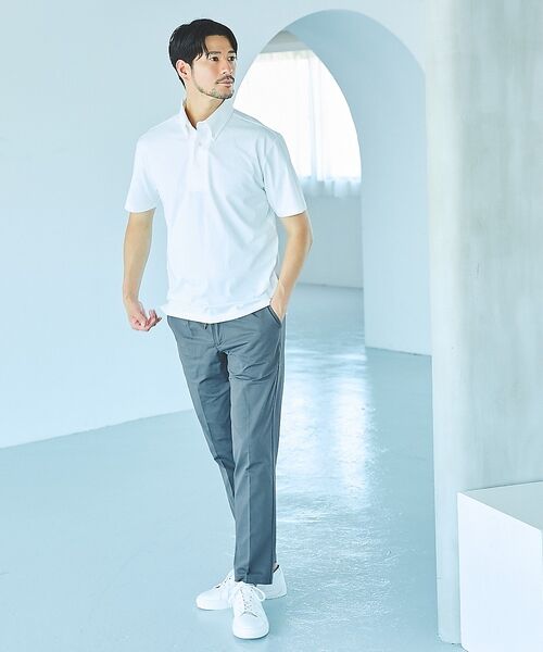 ABAHOUSE / アバハウス ポロシャツ | 【SMART CLOSET】シルケット天竺 ボタンダウン半袖ポロシャツ / 接触 | 詳細13