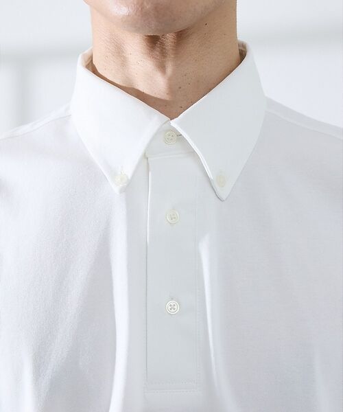 ABAHOUSE / アバハウス ポロシャツ | 【SMART CLOSET】シルケット天竺 ボタンダウン半袖ポロシャツ / 接触 | 詳細5