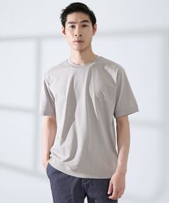 ABAHOUSE / アバハウス Tシャツ | 【SMART CLOSET】シルケット天竺 ワイドリブ Tシャツ / 接触冷感