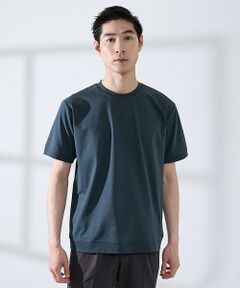 ABAHOUSE / アバハウス Tシャツ | 【SMART CLOSET】シルケット天竺 ワイドリブ Tシャツ / 接触冷感