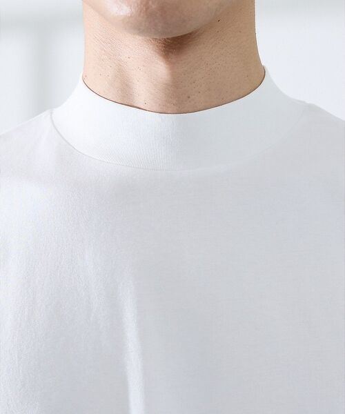 ABAHOUSE / アバハウス Tシャツ | 【SMART CLOSET/WEB限定】シルケット天竺 モックネック Tシャツ | 詳細4