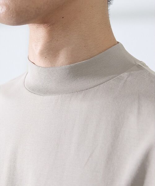 ABAHOUSE / アバハウス Tシャツ | 【SMART CLOSET/WEB限定】シルケット天竺 モックネック Tシャツ | 詳細14