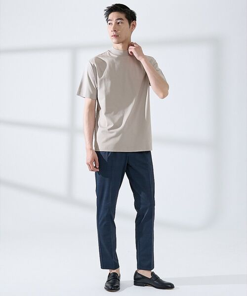 ABAHOUSE / アバハウス Tシャツ | 【SMART CLOSET/WEB限定】シルケット天竺 モックネック Tシャツ | 詳細15