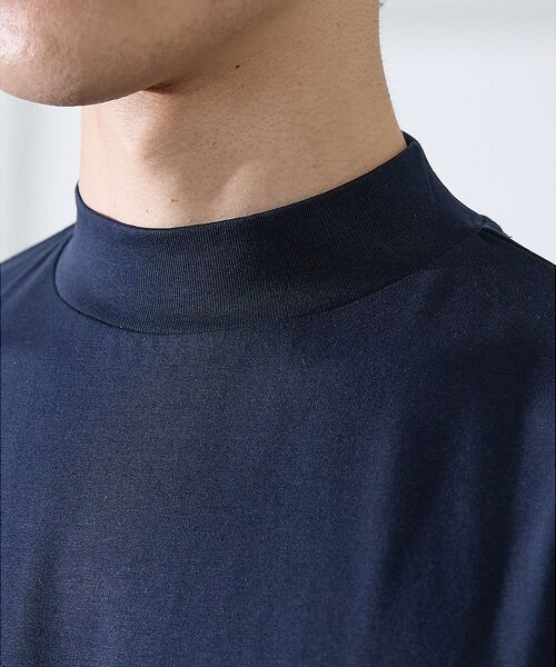 ABAHOUSE / アバハウス Tシャツ | 【SMART CLOSET/WEB限定】シルケット天竺 モックネック Tシャツ | 詳細22
