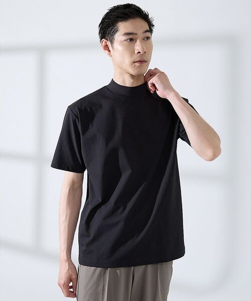 ABAHOUSE / アバハウス Tシャツ | 【SMART CLOSET/WEB限定】シルケット天竺 モックネック Tシャツ | 詳細28