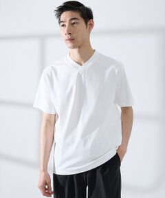 ABAHOUSE / アバハウス Tシャツ | 【SMART CLOSET/WEB限定】シルケット天竺 Vネック 半袖Tシャツ