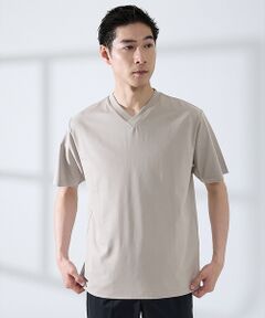 ABAHOUSE / アバハウス Tシャツ | 【SMART CLOSET/WEB限定】シルケット天竺 Vネック 半袖Tシャツ