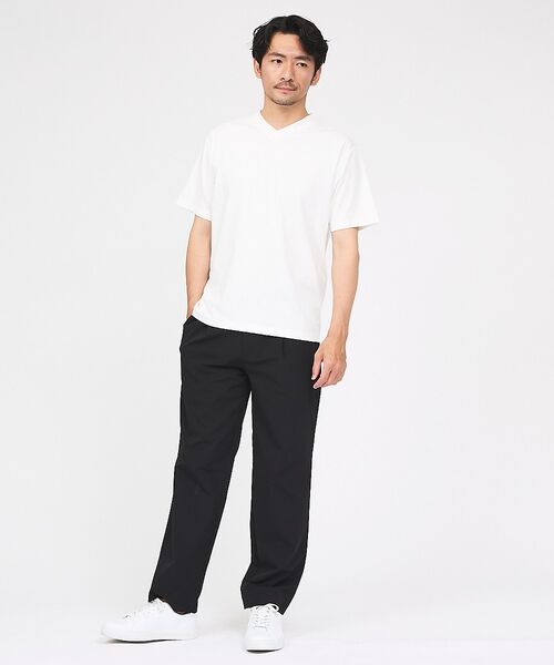 ABAHOUSE / アバハウス Tシャツ | 【SMART CLOSET/WEB限定】シルケット天竺 Vネック 半袖Tシャツ | 詳細8