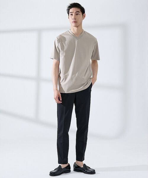 ABAHOUSE / アバハウス Tシャツ | 【SMART CLOSET/WEB限定】シルケット天竺 Vネック 半袖Tシャツ | 詳細10