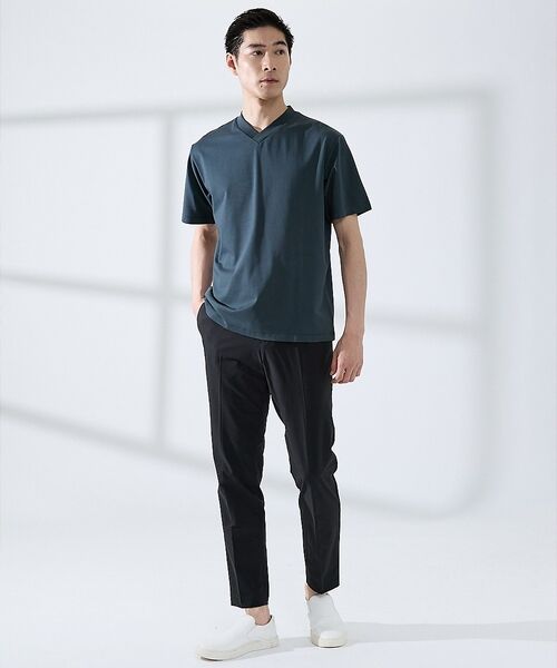 ABAHOUSE / アバハウス Tシャツ | 【SMART CLOSET/WEB限定】シルケット天竺 Vネック 半袖Tシャツ | 詳細14