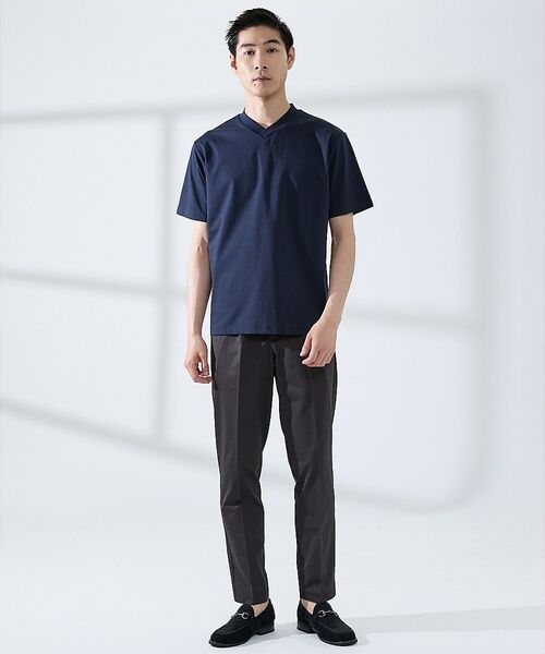 ABAHOUSE / アバハウス Tシャツ | 【SMART CLOSET/WEB限定】シルケット天竺 Vネック 半袖Tシャツ | 詳細18