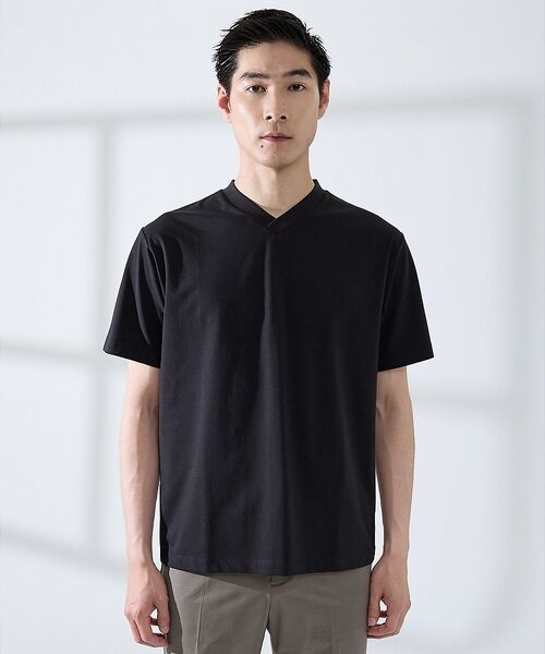 ABAHOUSE / アバハウス Tシャツ | 【SMART CLOSET/WEB限定】シルケット天竺 Vネック 半袖Tシャツ | 詳細20