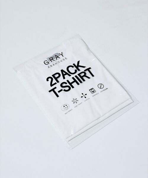ABAHOUSE / アバハウス Tシャツ | 【SMART CLOSET/2枚セット】接触冷感 シルケット天竺 クルーネック | 詳細1
