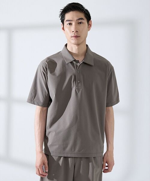 ABAHOUSE / アバハウス ポロシャツ | 【セットアップ対応】360°ストレッチ リップストップ リラックス ポロシャツ/ | 詳細2