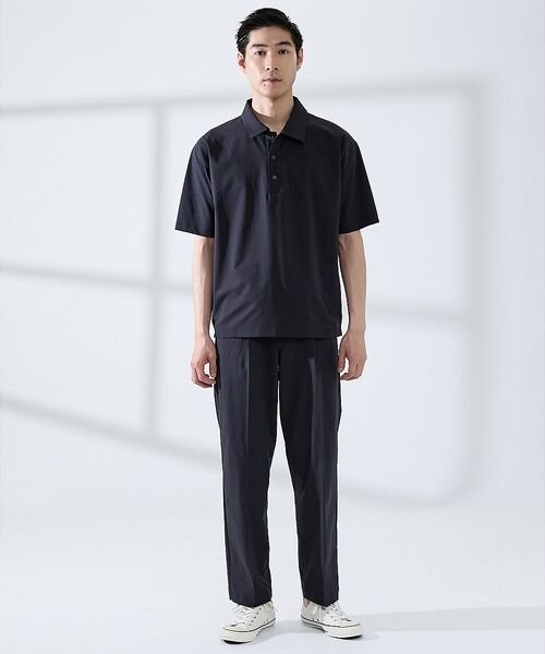 ABAHOUSE / アバハウス ポロシャツ | 【セットアップ対応】360°ストレッチ リップストップ リラックス ポロシャツ/ | 詳細16