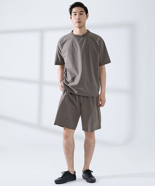 ABAHOUSE / アバハウス Tシャツ | 【セットアップ対応】360°ストレッチ リップストップ リラックス Tシャツ/ | 詳細2