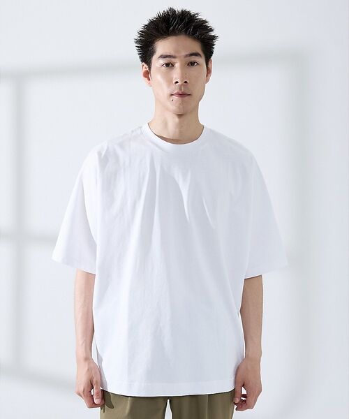 ABAHOUSE / アバハウス Tシャツ | ヘビーウェイト ドルマンバレル Tシャツ（ホワイト）
