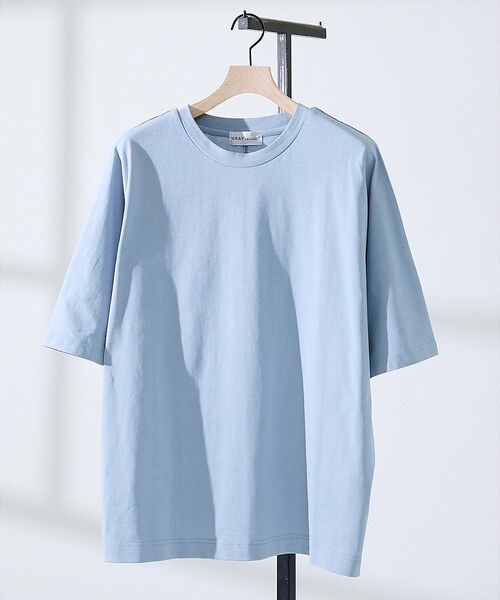 ABAHOUSE / アバハウス Tシャツ | ヘビーウェイト ドルマンバレル Tシャツ（ブルーグレー）
