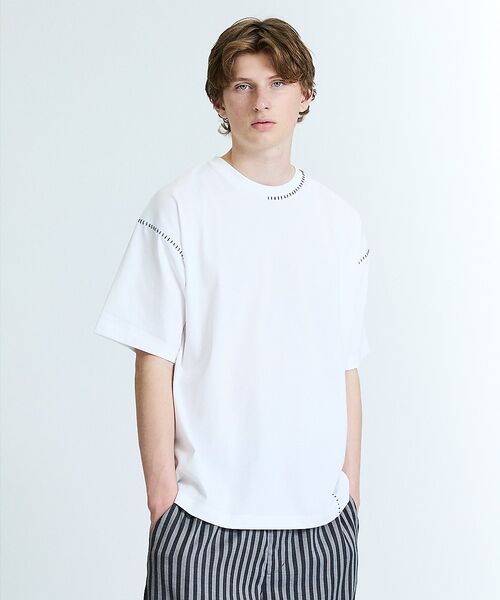 ABAHOUSE / アバハウス Tシャツ | ハンドステッチ 半袖Tシャツ | 詳細2