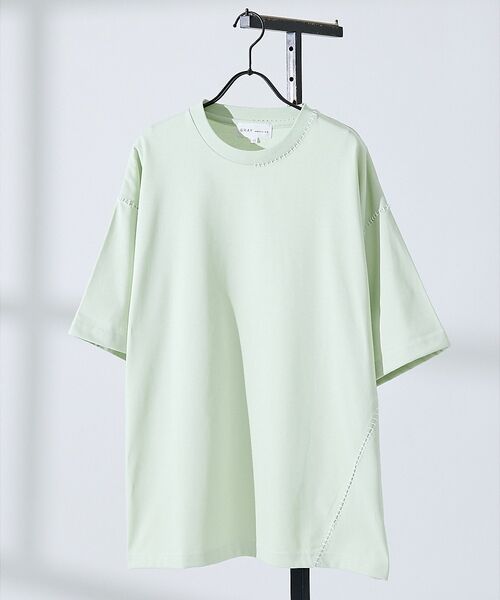 ABAHOUSE / アバハウス Tシャツ | ハンドステッチ 半袖Tシャツ(イエロー)