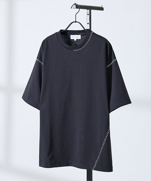 ABAHOUSE / アバハウス Tシャツ | ハンドステッチ 半袖Tシャツ(ブラック)
