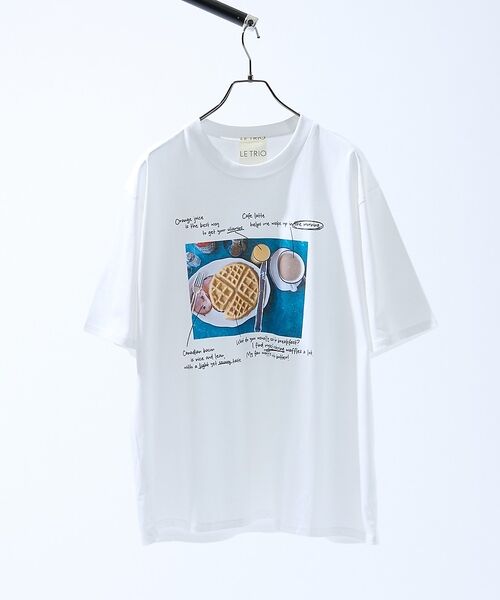 ABAHOUSE / アバハウス Tシャツ | WEEKEND BREAKFAST プリントTシャツ / オーバーサイズ/ LE | 詳細2