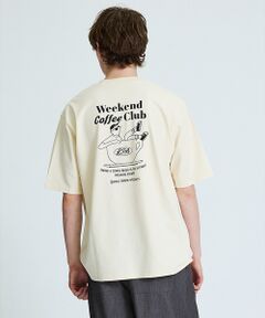 ABAHOUSE / アバハウス Tシャツ | COFFEE CLUB バックプリントTシャツ / オーバーサイズ/ LE TR