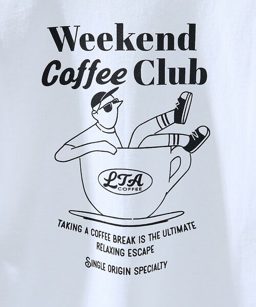 ABAHOUSE / アバハウス Tシャツ | COFFEE CLUB バックプリントTシャツ / オーバーサイズ/ LE TR | 詳細4