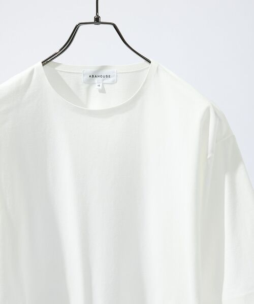 ABAHOUSE / アバハウス Tシャツ | 圧着 シームレスTシャツ / リラックスフィット(ホワイト)