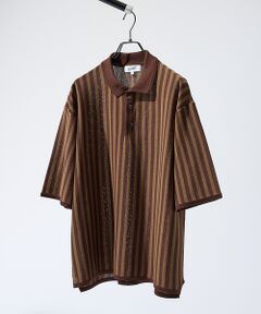 ABAHOUSE / アバハウス ポロシャツ | ドライタッチ ストライプ ニットポロシャツ【予約】