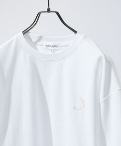 ABAHOUSE / アバハウス Tシャツ | サークルロゴ　ワンポイント 刺繍Tシャツ【予約】