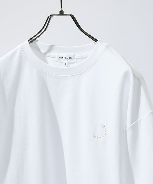ABAHOUSE / アバハウス Tシャツ | サークルロゴ ワンポイント 刺繍Tシャツ | 詳細3