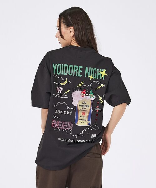 ABAHOUSE / アバハウス Tシャツ | 【YOIDORE/ヨイドレ 】刺繍MIX グラフィックプリント クルーネックTシ(ブラック系その他2)