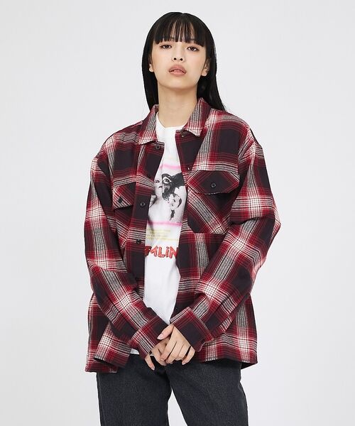 ABAHOUSE / アバハウス シャツ・ブラウス | 【Dickies / ディッキーズ】フランネルチェックシャツ / ユニセックス（レッド）