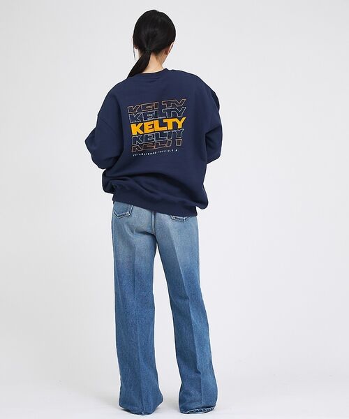 ABAHOUSE / アバハウス スウェット | 【KELTY / ケルティ】フロッキーバックロゴプリントスウェット/ ユニセック | 詳細11